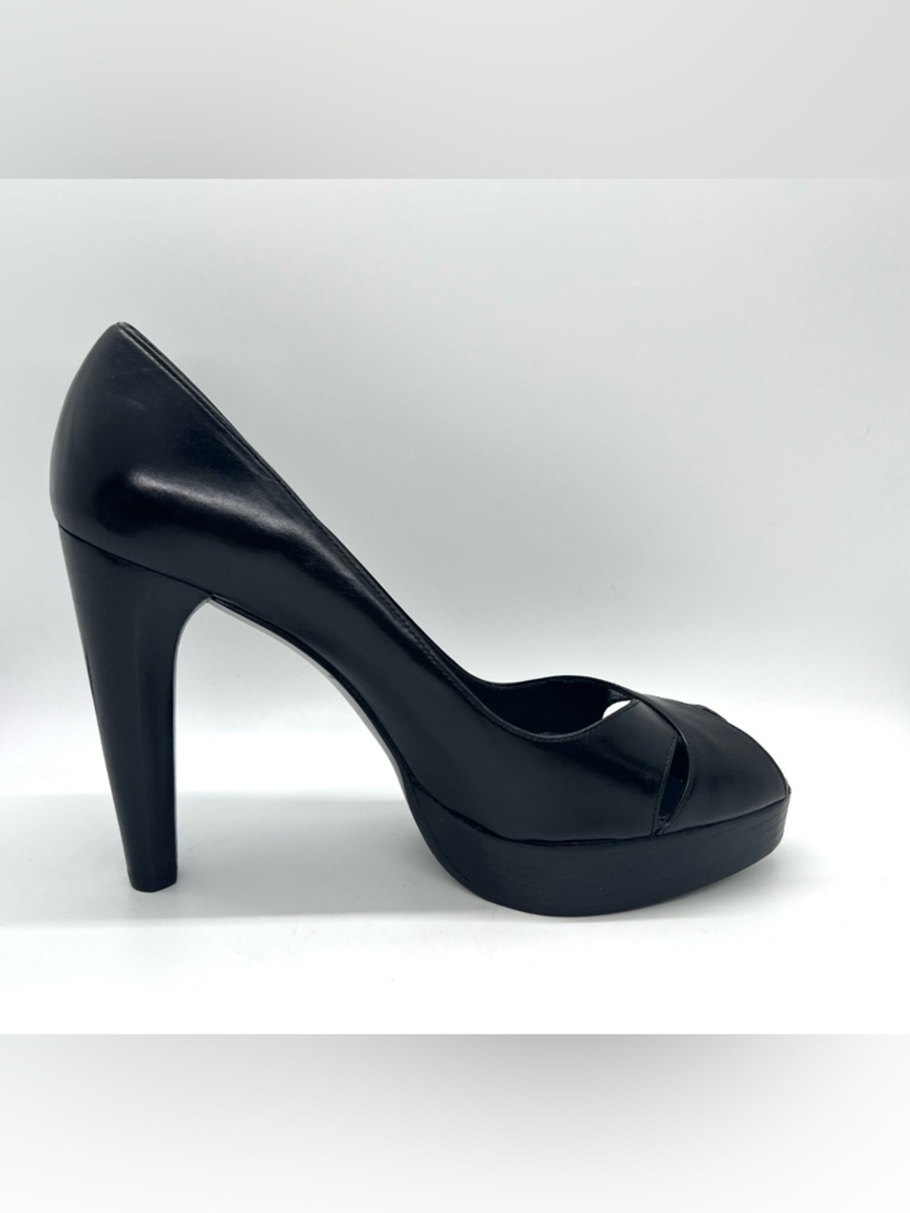 Stuart Weitzman Peep Toe Platform Heels - Picture 7 of 15